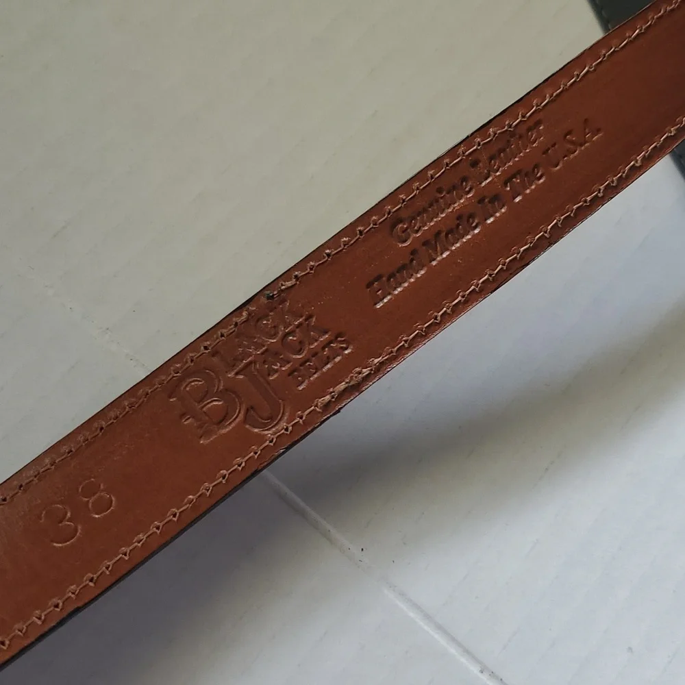 Snakeskin Genuine Leather Belt  sz 38 - Picture 10 of 13